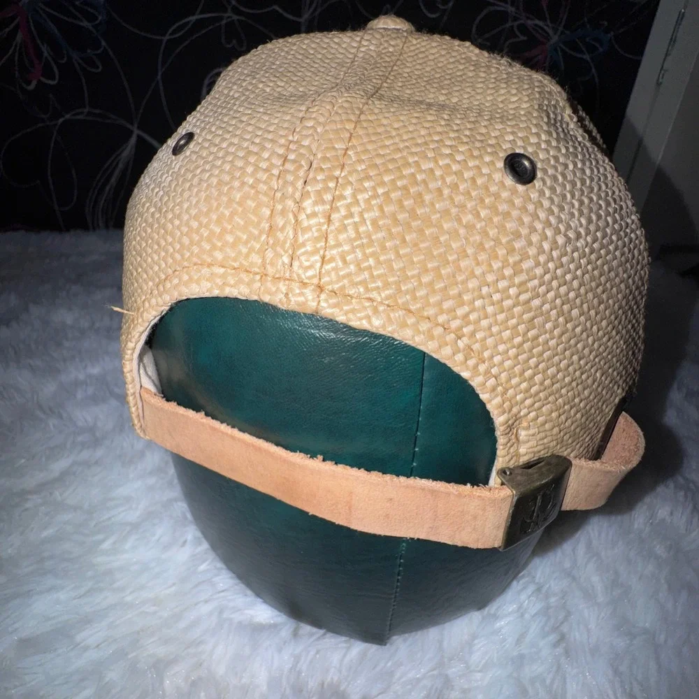 Kudzu FSU Seminoles Hat Mens OSFM Tan Excellent Vintage Woven Leather Strapback